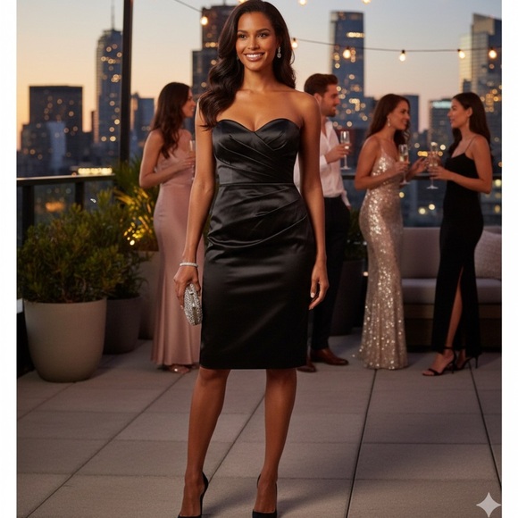 White House Black Market Dresses & Skirts - White House Black Market Black Strapless Mini Dress